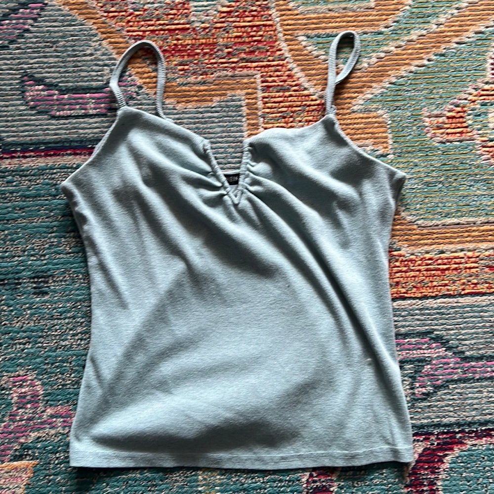 Shein airy blue V-neck tank Women's Size L